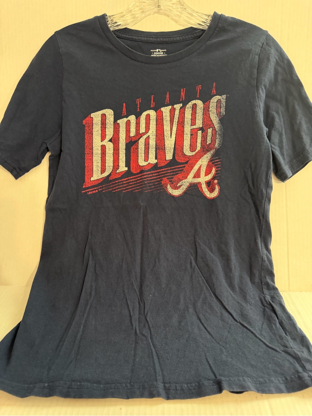 MLB Atlanta Braves Girls Navy Logo T Shirt